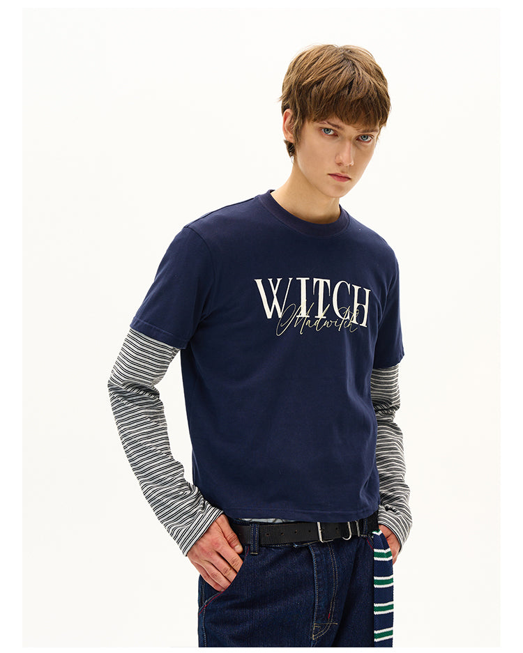 MADWITCH AUX LAYERED PRINT LONG SLEEVE #MK4187