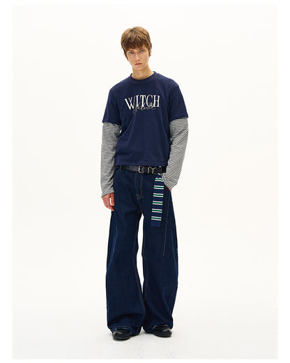 MADWITCH AUX LAYERED PRINT LONG SLEEVE #MK4187