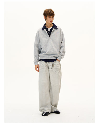 MADWITCH CASUAL PANELED SWEATSHIRT #C329Q25