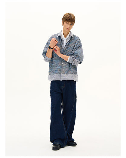 MADWITCH DECONSTRUCTED PANELED SHIRT #RC013