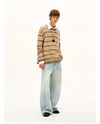 MADWITCH STRIPED KNIT SWEATER #51172