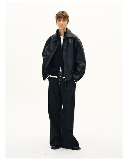 MADWITCH MOTORCYCLE PU LEATHER JACKET #AW25070