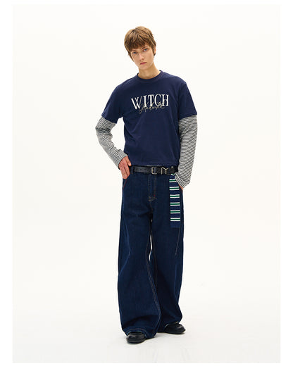 MADWITCH AUX LAYERED PRINT LONG SLEEVE #MK4187