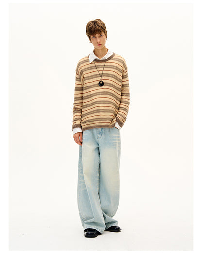 MADWITCH STRIPED KNIT SWEATER #51172
