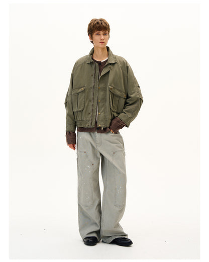 MADWITCH DISTRESSED UTILITY JACKET #28112