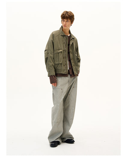 MADWITCH DISTRESSED UTILITY JACKET #28112