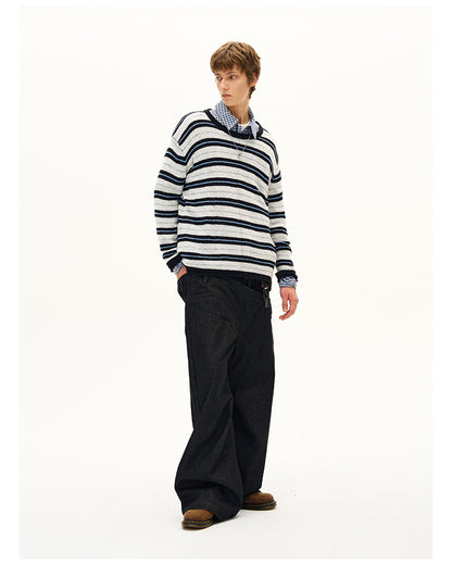 MADWITCH STRIPED KNIT SWEATER #51172