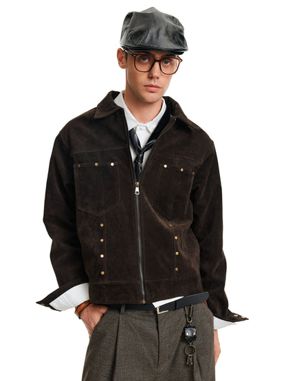 MADWITCH STUD SUEDE JACKET #5079