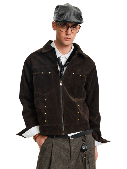 MADWITCH STUD SUEDE JACKET #5079