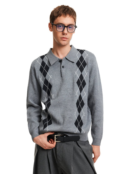 MADWITCH POLO DIAMOND KNIT #MFY236
