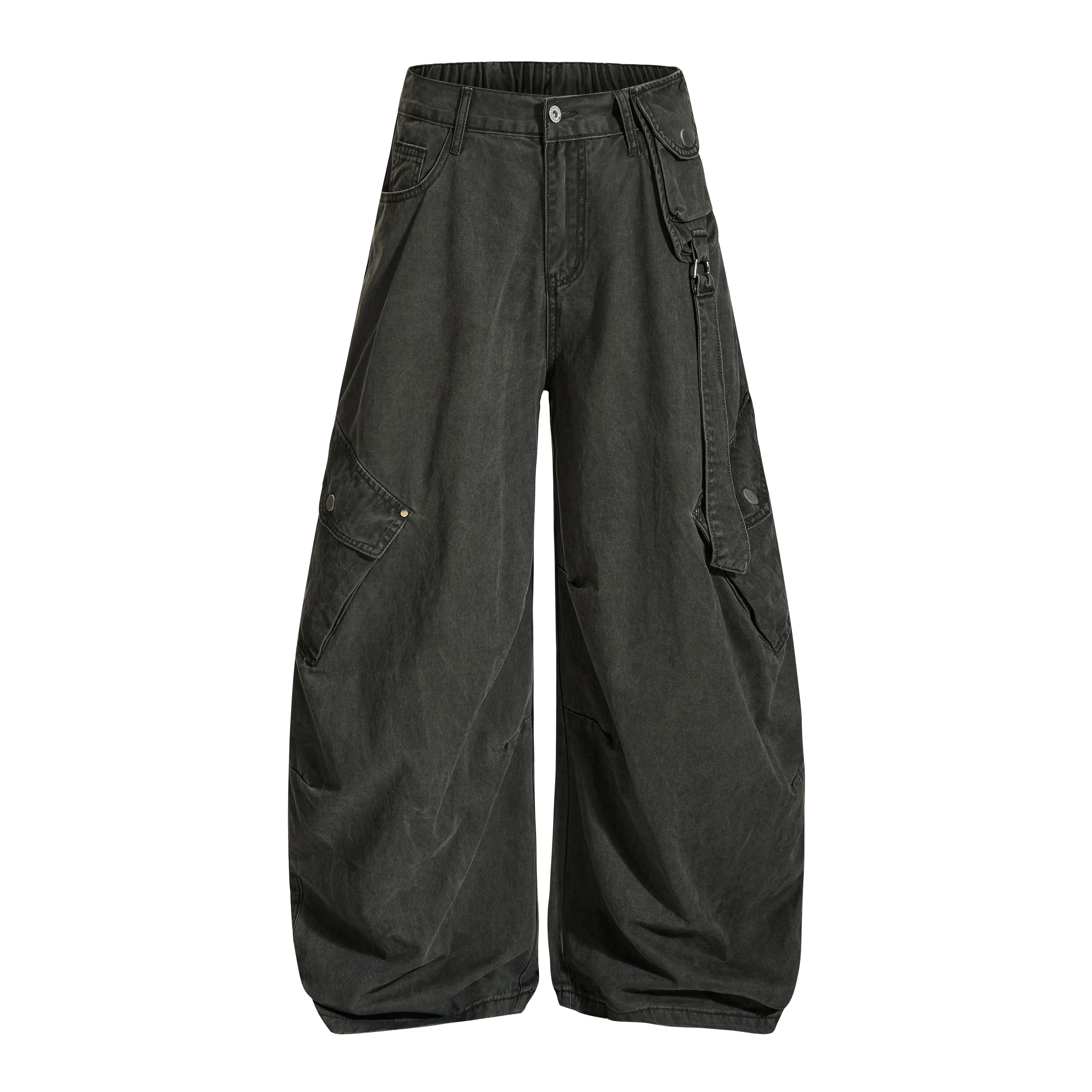 MADWITCH UTILITY SLUNG TROUSERS #H5787