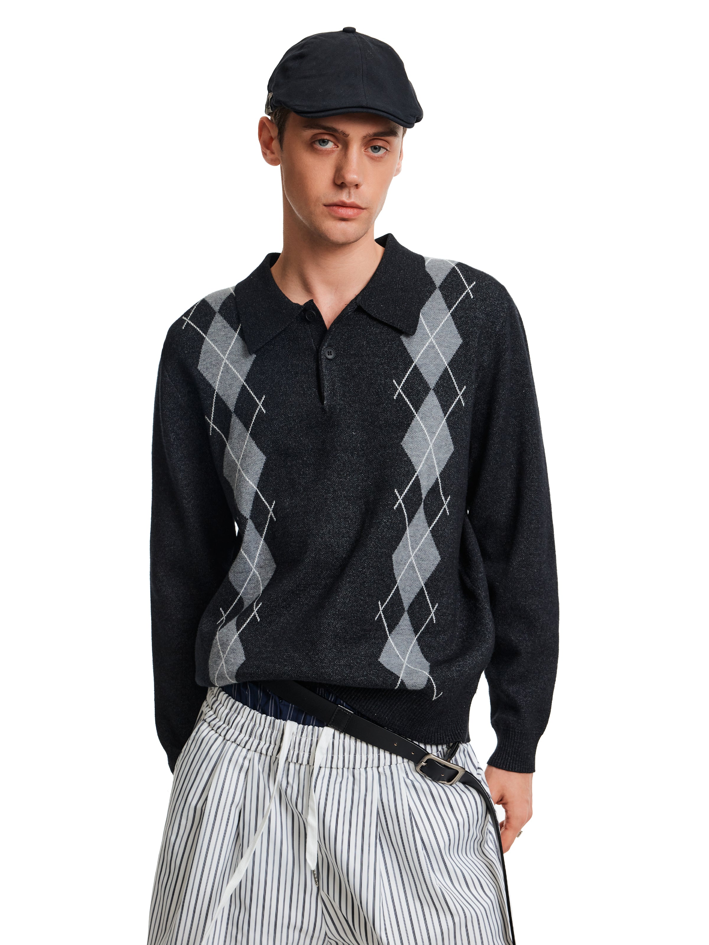MADWITCH POLO DIAMOND KNIT #MFY236