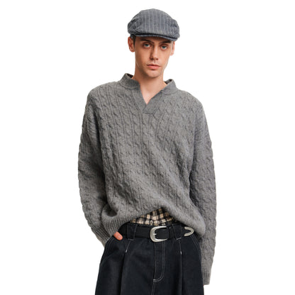 MADWITCH CABLE VEE SWEATER #25716