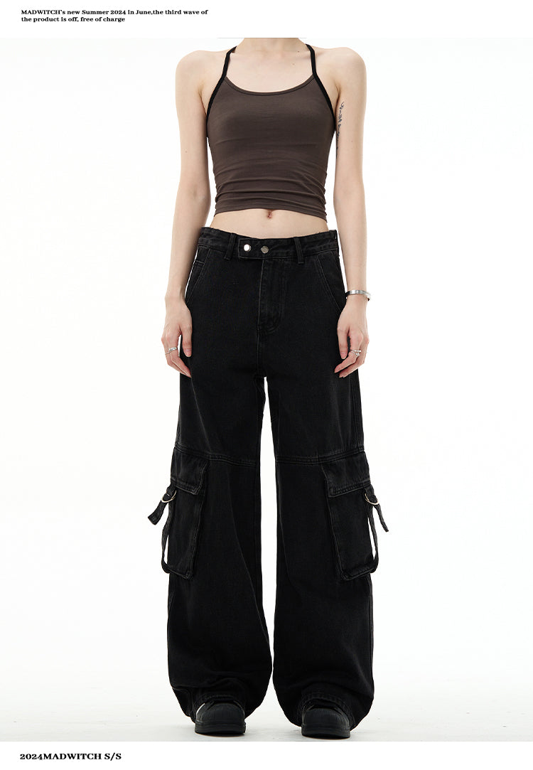 MADWITCH STREETWEAR EDGY CARGO PANTS #WH6892