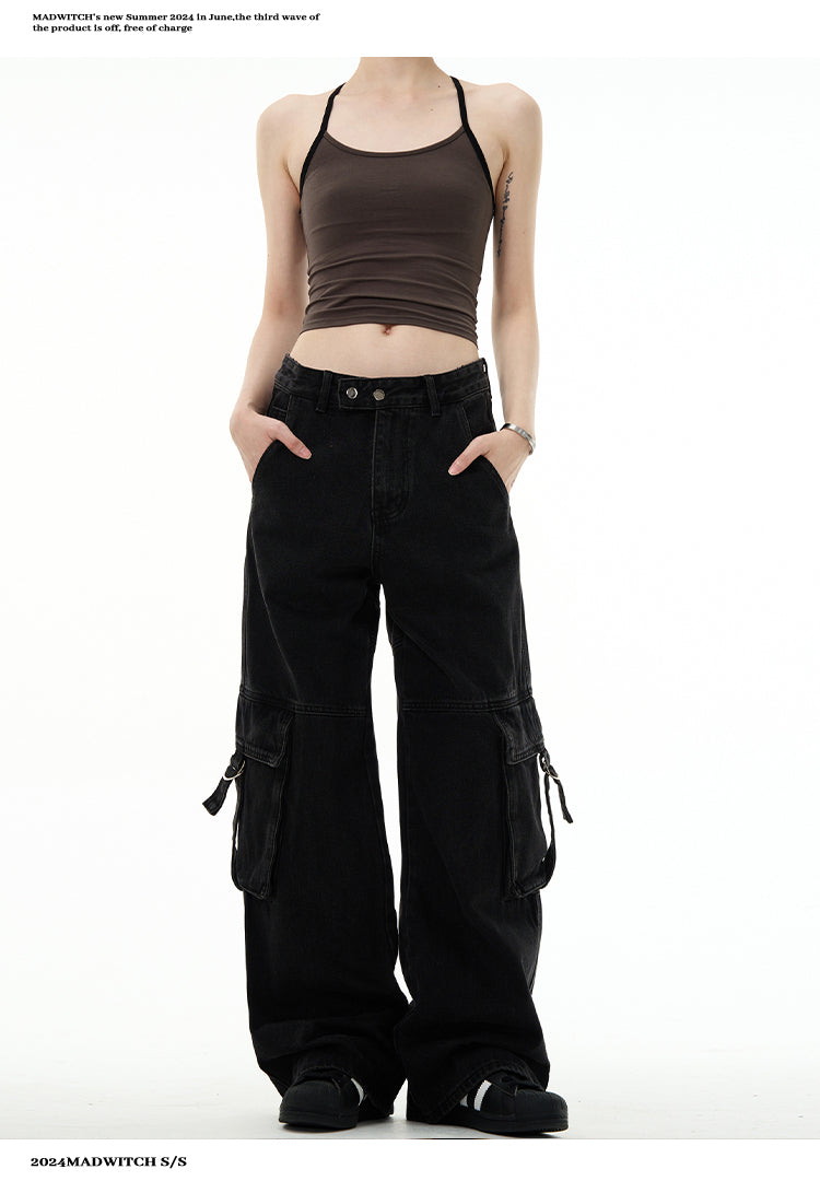 MADWITCH STREETWEAR EDGY CARGO PANTS #WH6892