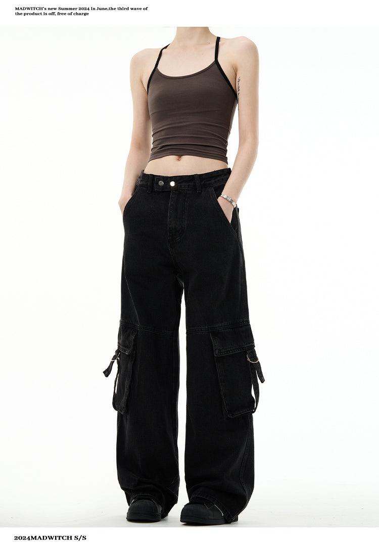 MADWITCH STREETWEAR EDGY CARGO PANTS #WH6892