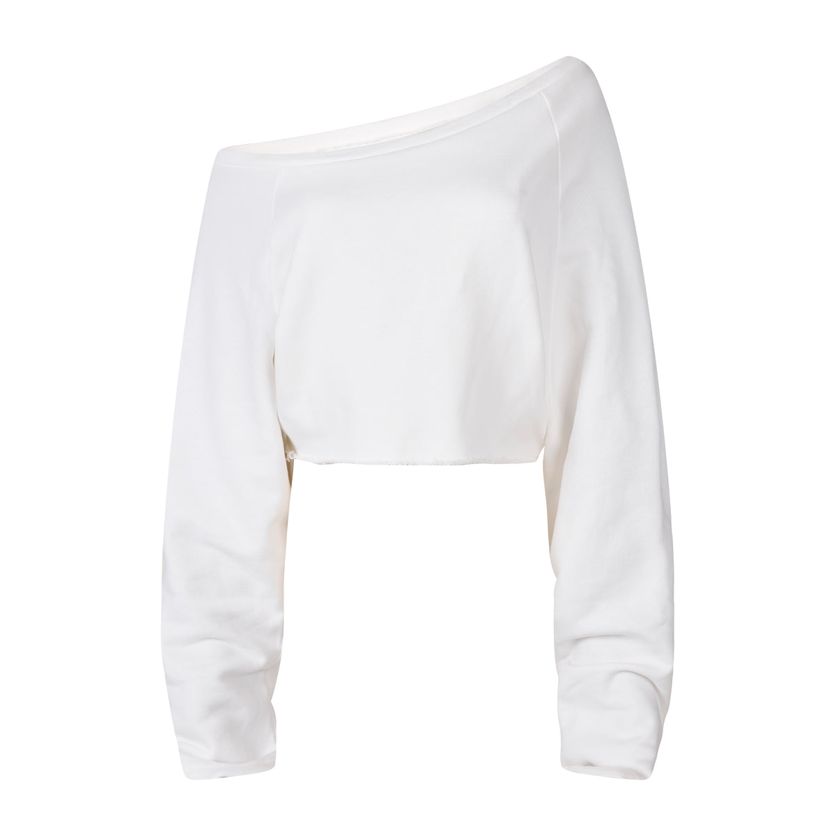 MADWITCH RAW-HEM ONE-SHOULDER CROPPED SWEATSHIRT #G2026114