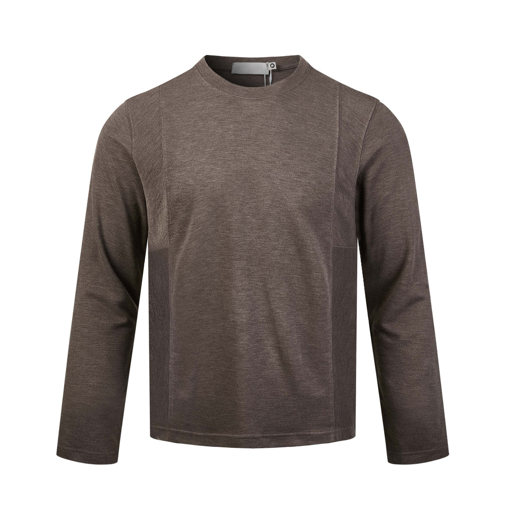 MADWITCH PANEL-CUT TEXTURED CREWNECK T-SHIRT #2605TX7056