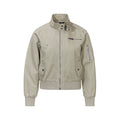 MADWITCH BUCKLED-COLLAR MULTI-POCKET WASHED CROPPED JACKET #N607