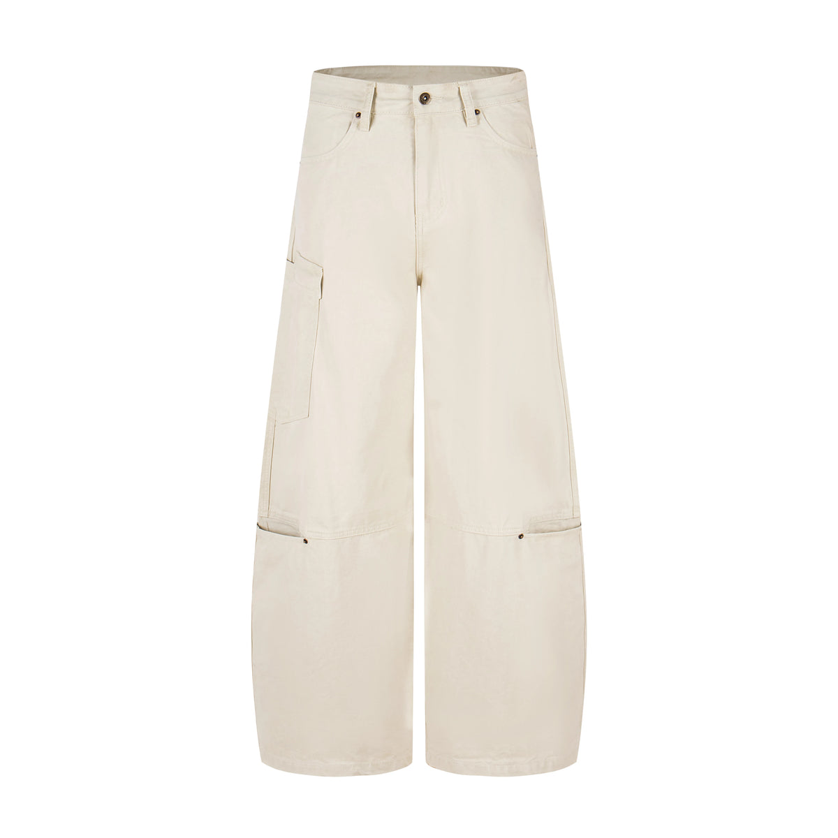 MADWITCH WASHED MULTI-POCKET CURVED-LEG CARGO PANTS #DR9622