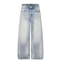 MADWITCH VINTAGE WASHED DISTRESSED WIDE-LEG JEANS #BKJ7601