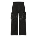 MADWITCH STUDDED WASHED MULTI-POCKET CARGO PANTS #L2026580