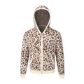 MADWITCH LEOPARD-PRINT PLUSH CROPPED ZIP HOODIE #2606MY2037