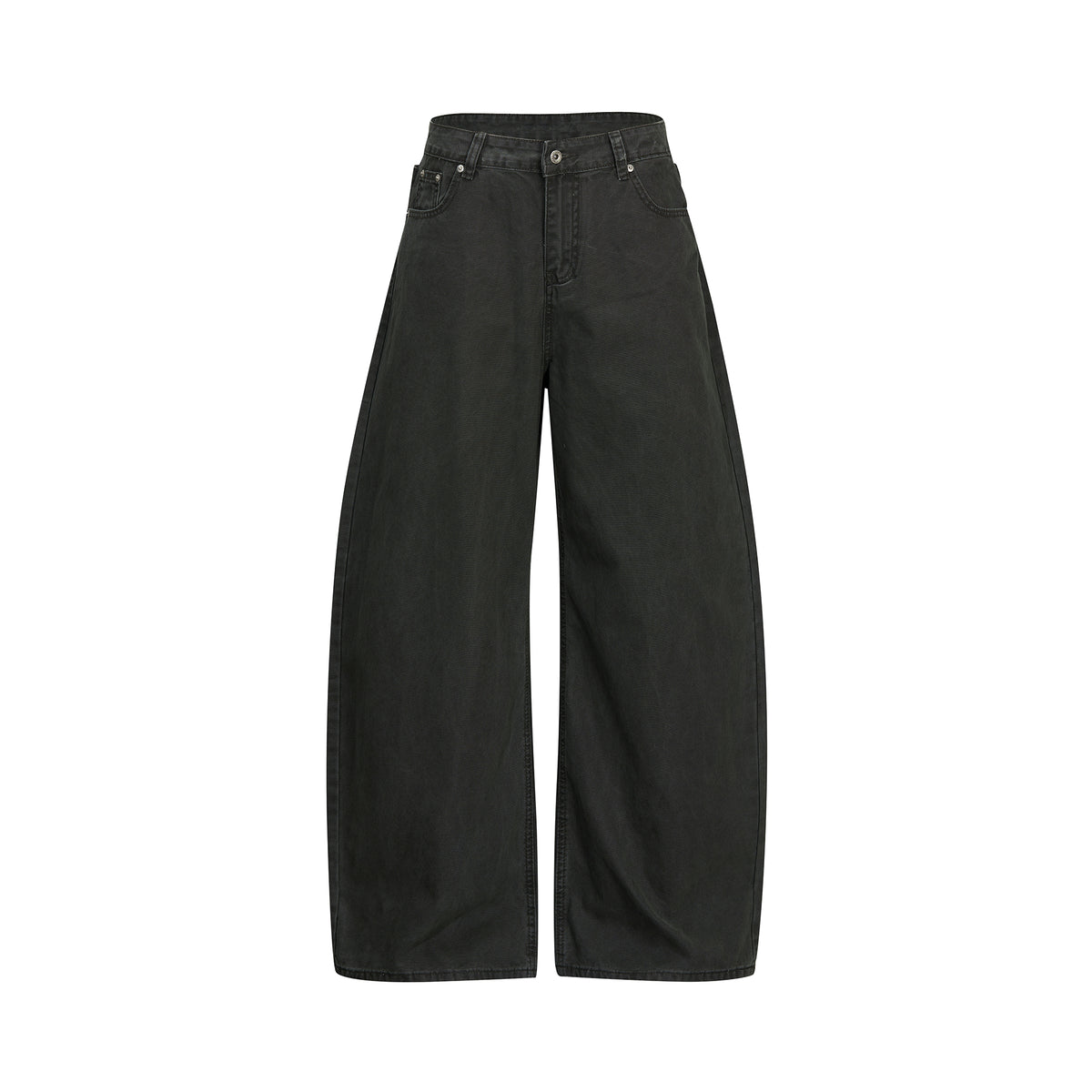 MADWITCH CURVED-LEG WASHED LACE-BACK TROUSERS #K7386
