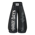 MADWITCH CRACKED-PRINT WASHED SWEATPANTS #H6797