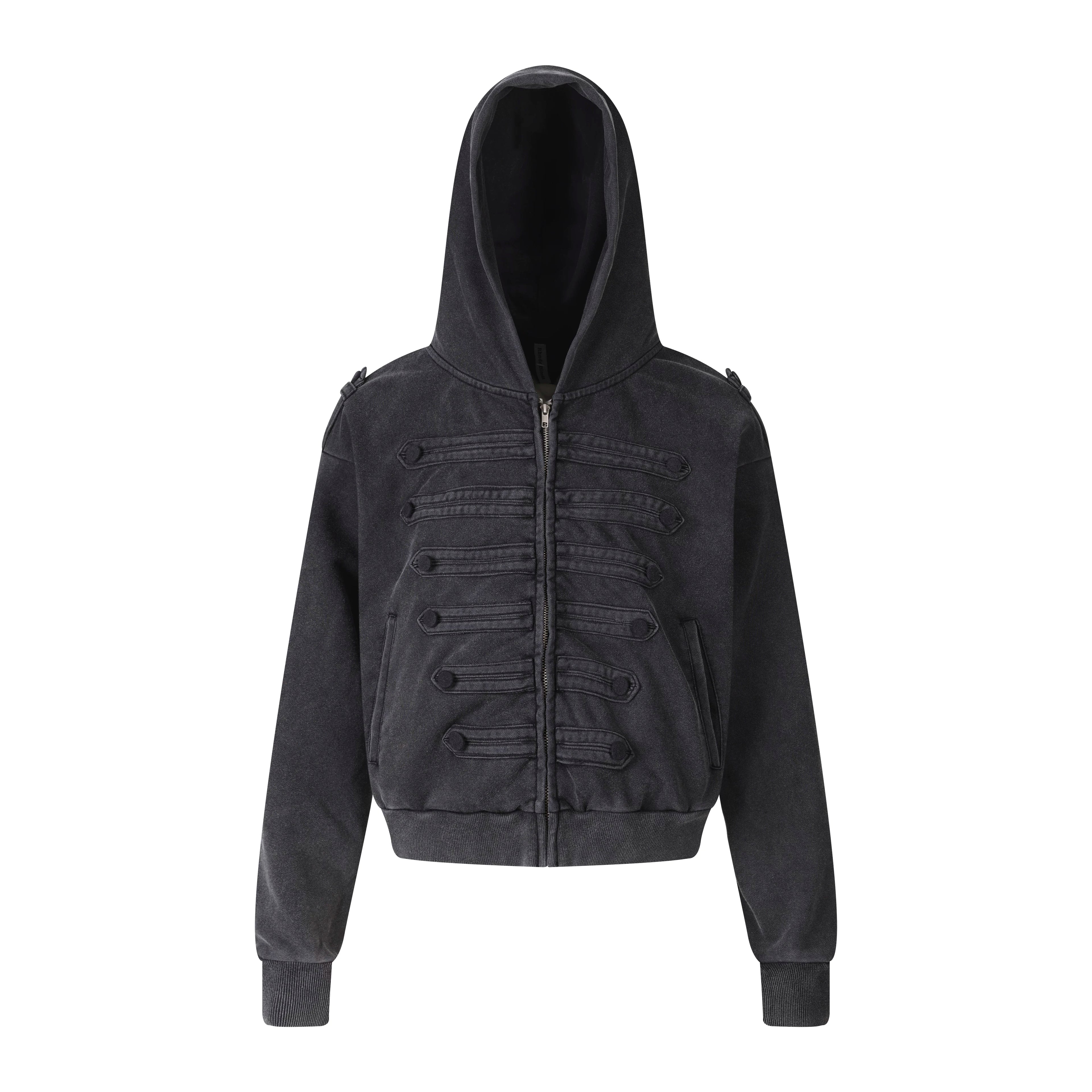 MADWITCH WASHED NAPOLEON ZIP HOODIE #L2026531