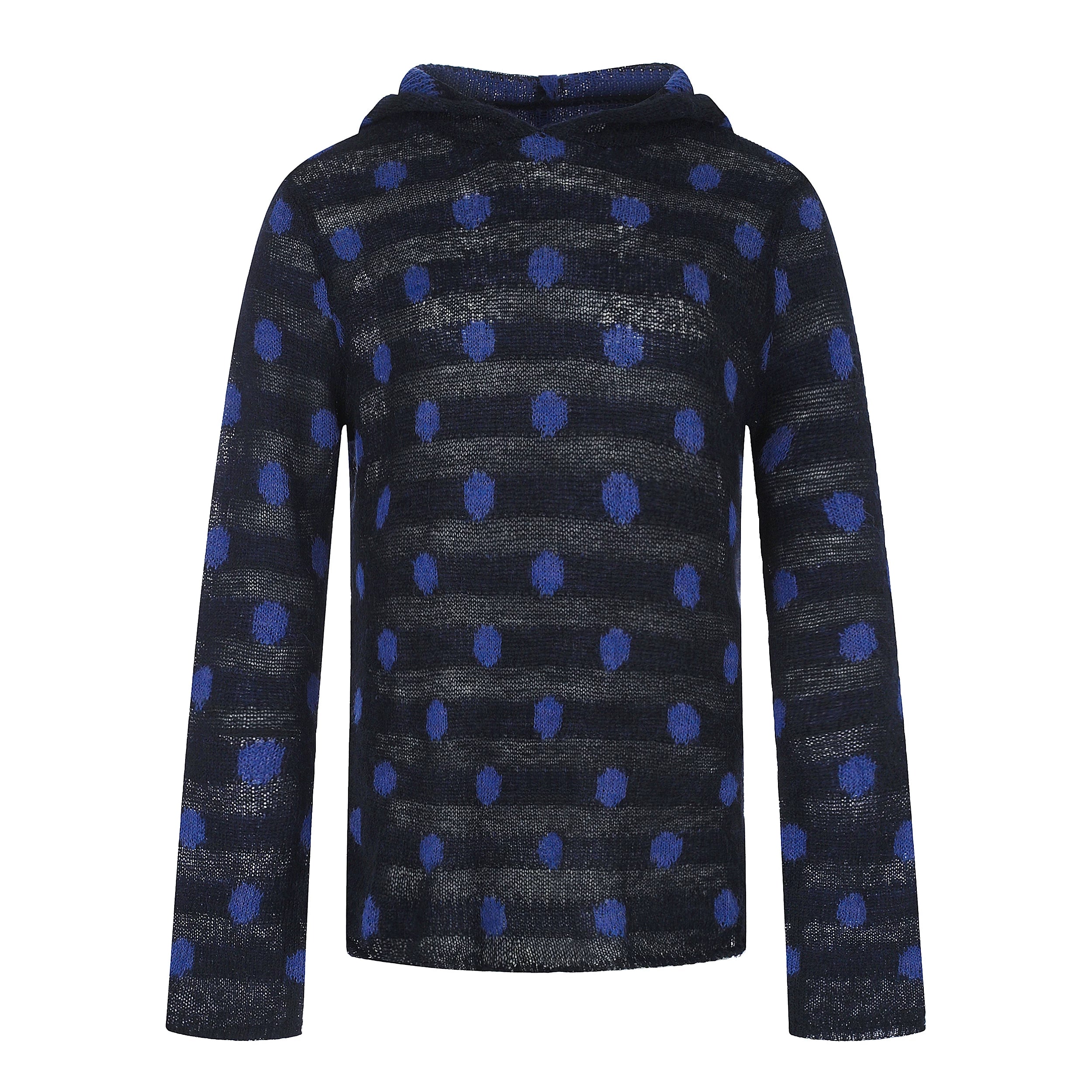 MADWITCH POLKA-DOT HOODED KNIT TOP #MYC026