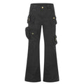 MADWITCH STUDDED LOW-RISE FLARED CARGO PANTS #CN3657