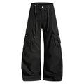 MADWITCH PLEATED MULTI-POCKET CURVED-LEG CARGO PANTS #6856