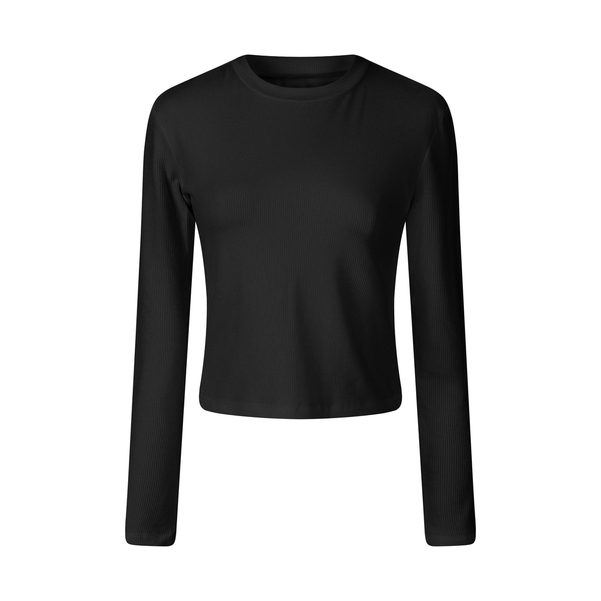MADWITCH CROPPED RIBBED LONG TEE #C2026347
