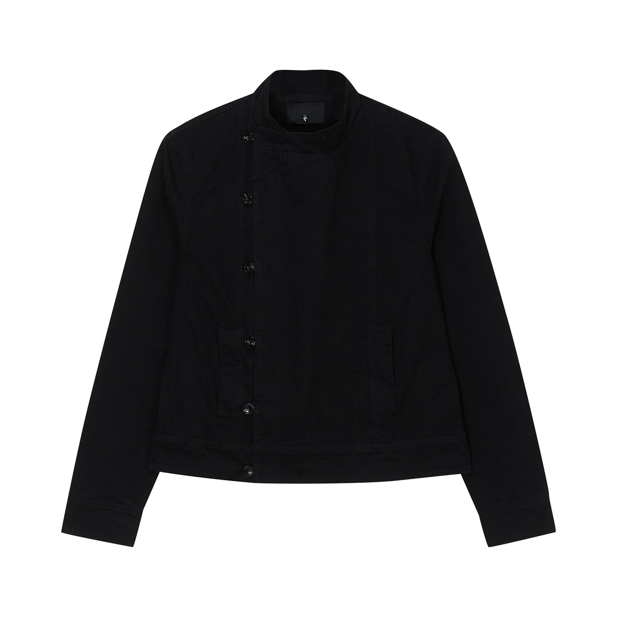 MADWITCH ASYMMETRIC WASHED STAND-COLLAR JACKET #N610