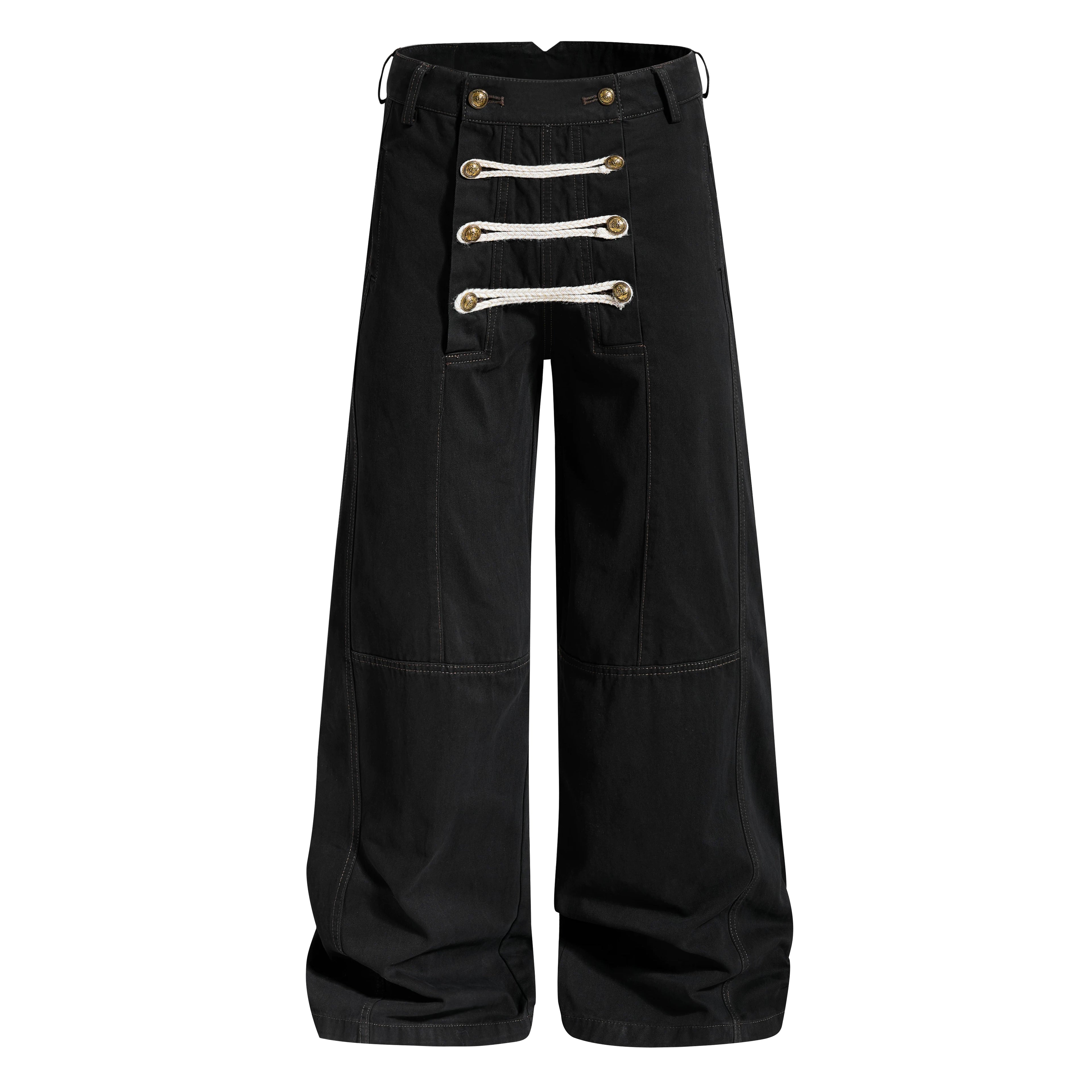 MADWITCH BRAIDED NAPOLEON WIDE-LEG PANTS #Y6790