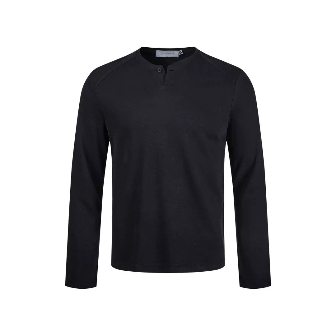 MADWITCH WOOL-BLEND HENLEY TEE #2605TX7054