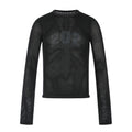 MADWITCH MESH GRAPHIC CROPPED SWEATER #MYC032