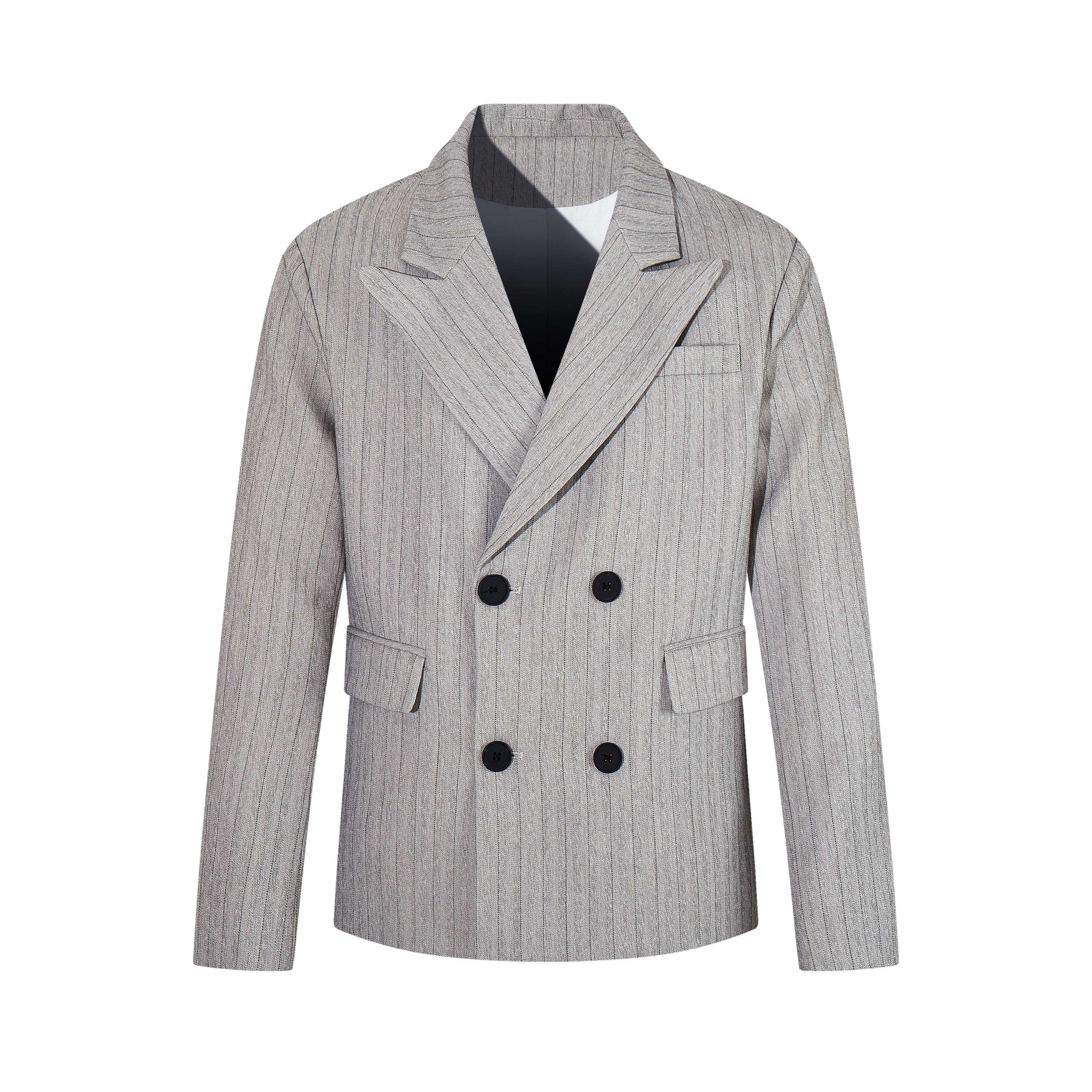 MADWITCH PINSTRIPE DOUBLE-BREASTED OVERSIZED BLAZER #AW26130