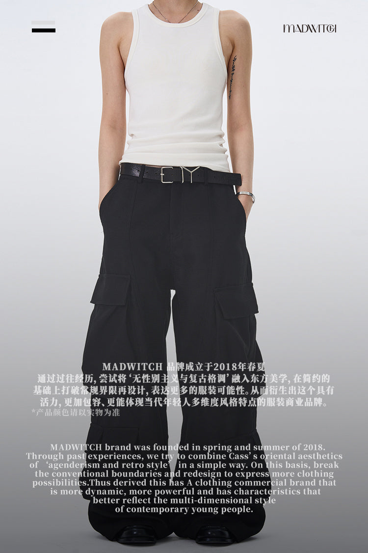 MADWITCH BAGGY WIDE-LEG WORK PANTS #C5604