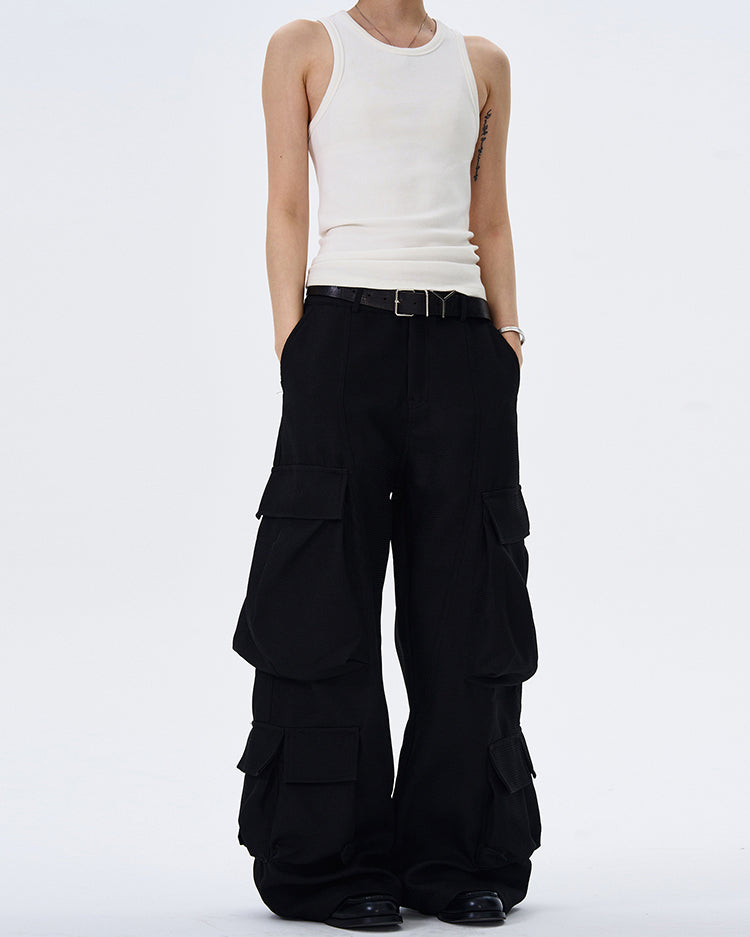MADWITCH BAGGY WIDE-LEG WORK PANTS #C5604