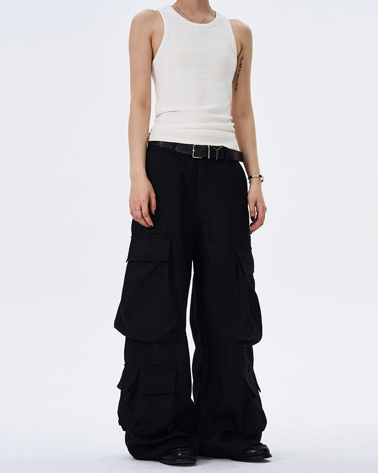 MADWITCH BAGGY WIDE-LEG WORK PANTS #C5604