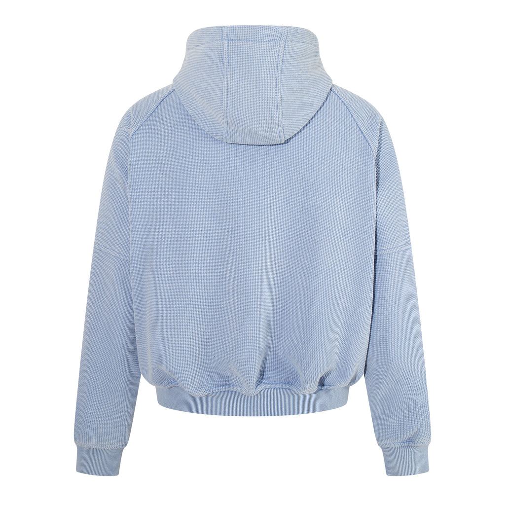 MADWITCH WAFFLE-KNIT BUCKLE-CLOSURE HOODED JACKET #AW26154