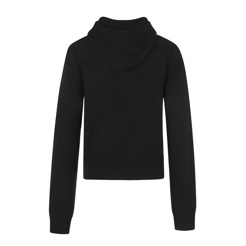 MADWITCH CROPPED SLOUCHY-HOOD KNIT SWEATER #MYC025