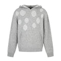MADWITCH POLKA-DOT JACQUARD CROPPED HOODED SWEATER #MYC033