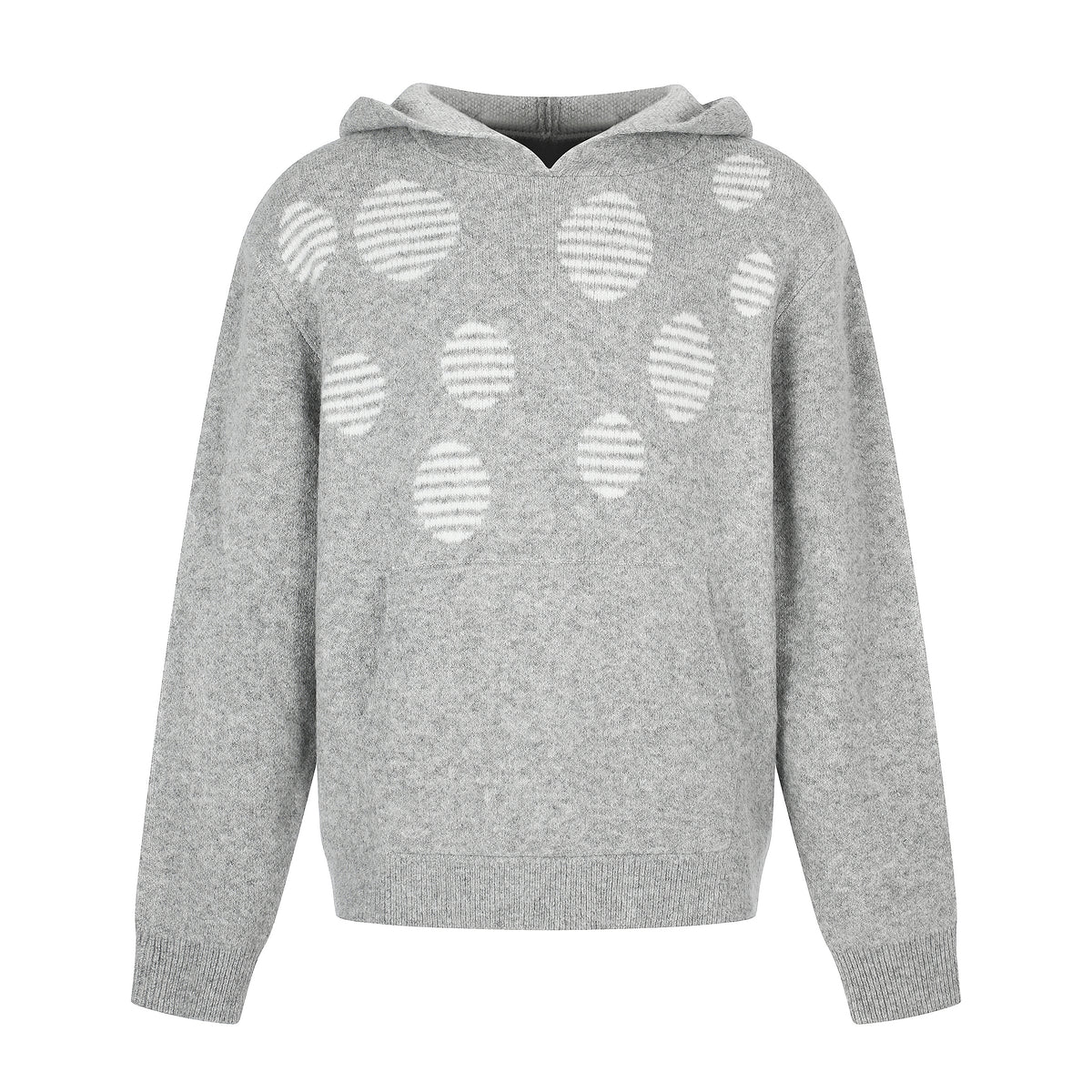 MADWITCH POLKA-DOT JACQUARD CROPPED HOODED SWEATER #MYC033