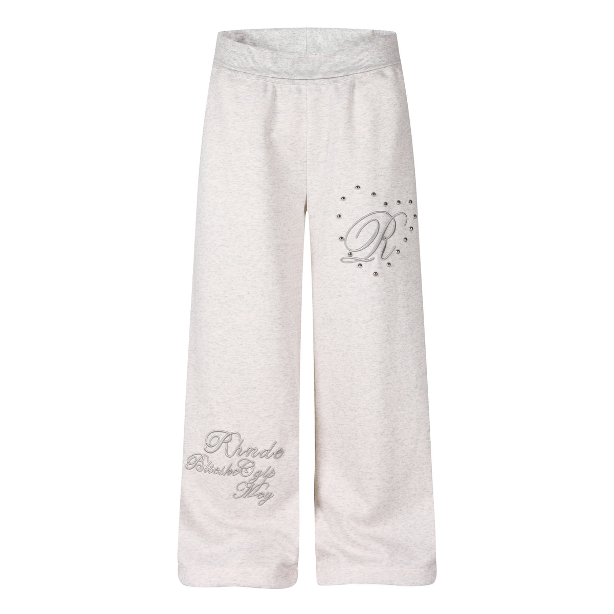 MADWITCH STUDDED FOLD-OVER WIDE-LEG SWEATPANTS #L2026617