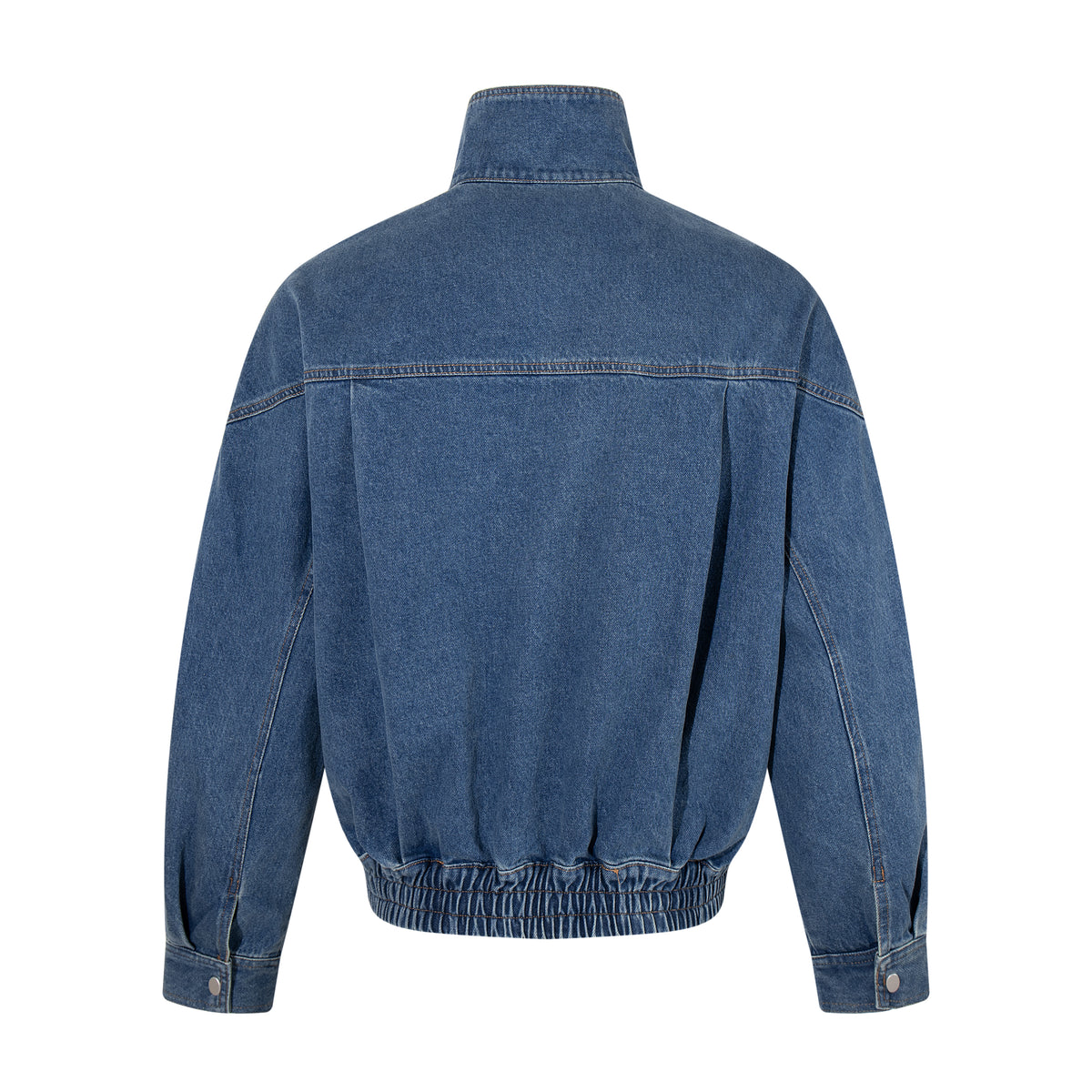 MADWITCH ELASTIC-HEM POCKETED COLLARED DENIM JACKET #AW26151