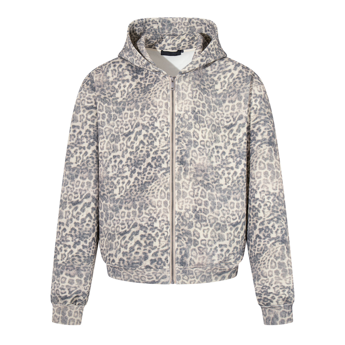 MADWITCH FADED LEOPARD-PRINT OVERSIZED ZIP HOODIE #AW26192