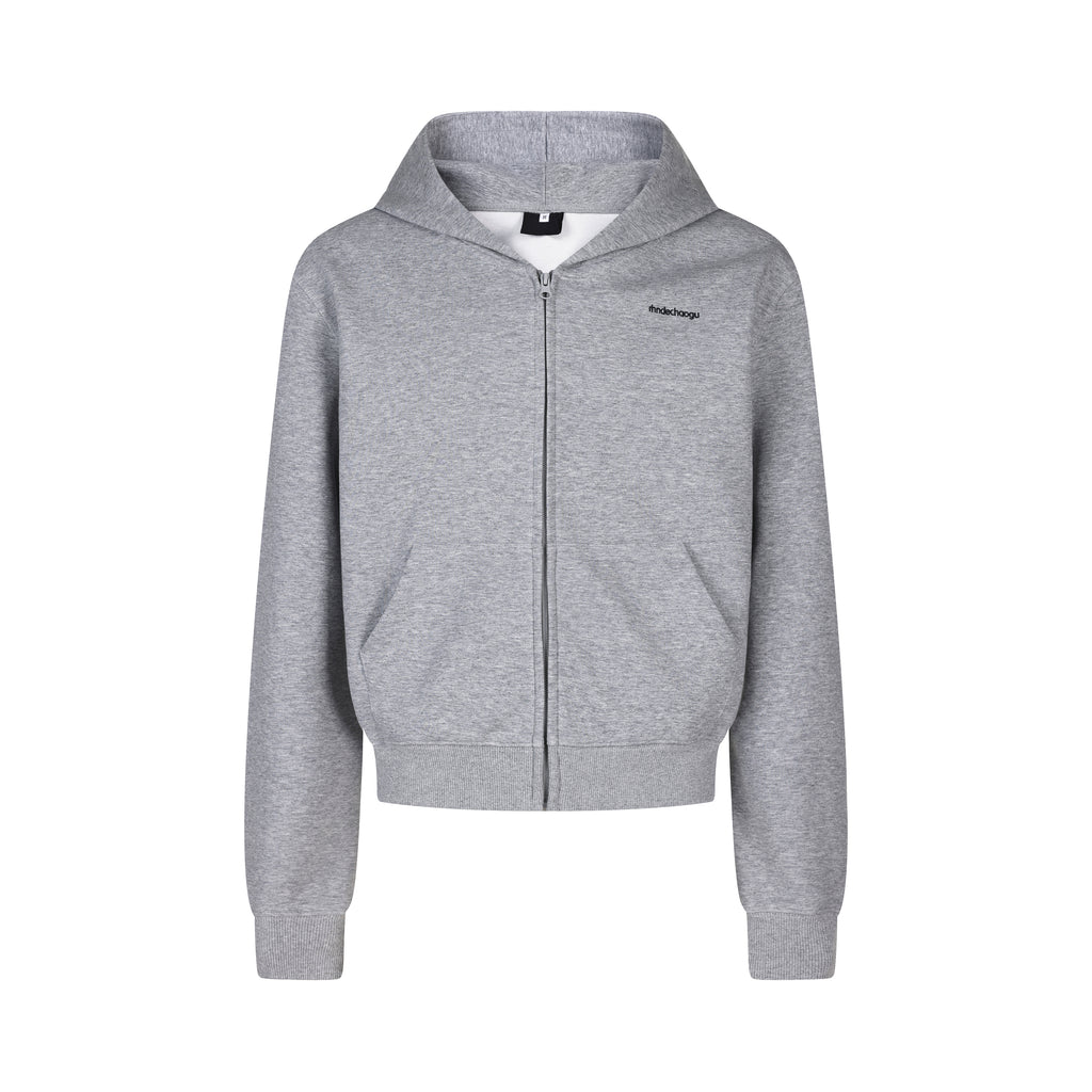 MADWITCH EMBROIDERED CROPPED ZIP HOODIE #2026756